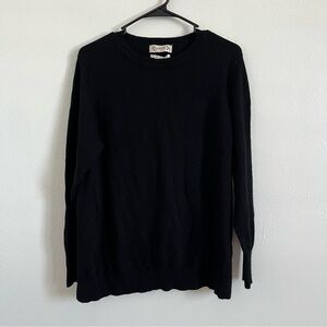 Nanette Lepore Black Crewneck Cashmere Sweater